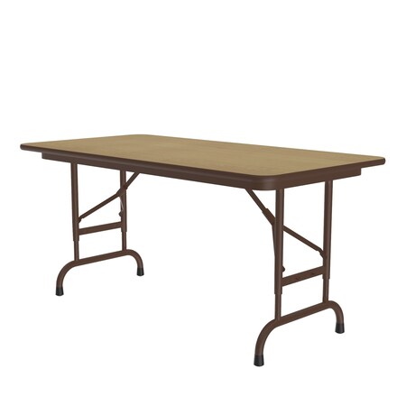 Correll CFA Adjustable HPL Folding Tables 24x48 Fusion Maple CFA2448PX-16